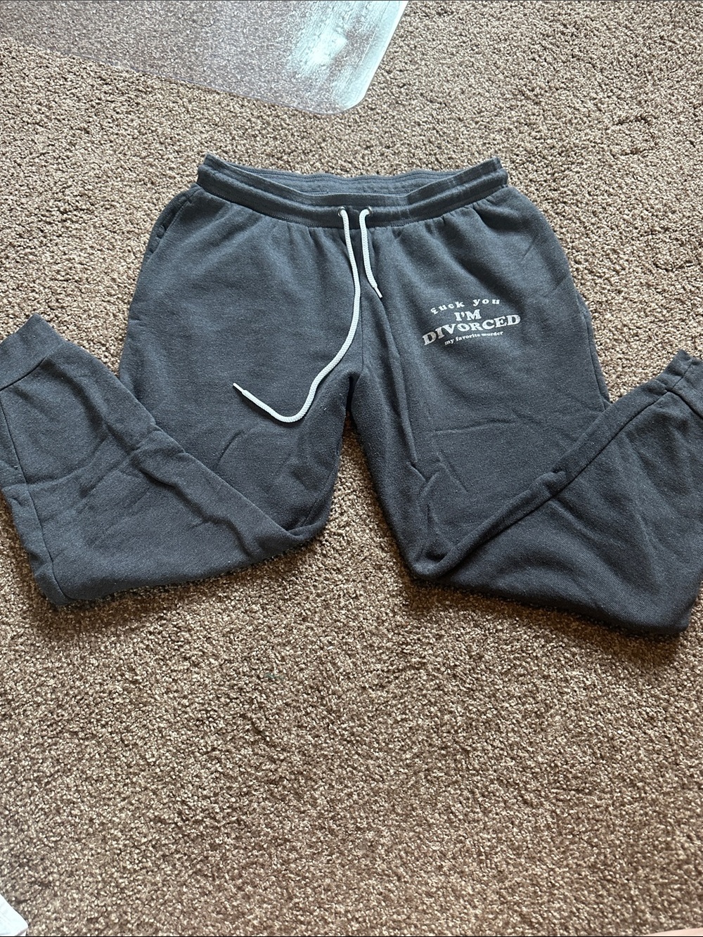 My Favorite Murder Bella Canvas Sweatpants - 'I'm Divorced', Size M